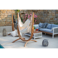 Udine Wooden Chair Hammock Stand & Hammock - Latte