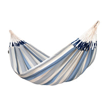 Two person hammock in white and blue tones