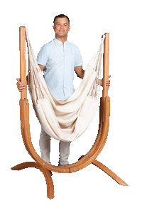 Lightweight chair hammock frame made of wood