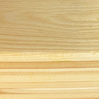 Close-up of a wooden stand surface with a natural grain pattern