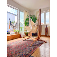 Udine Wooden Chair Hammock Stand & Hammock - Latte