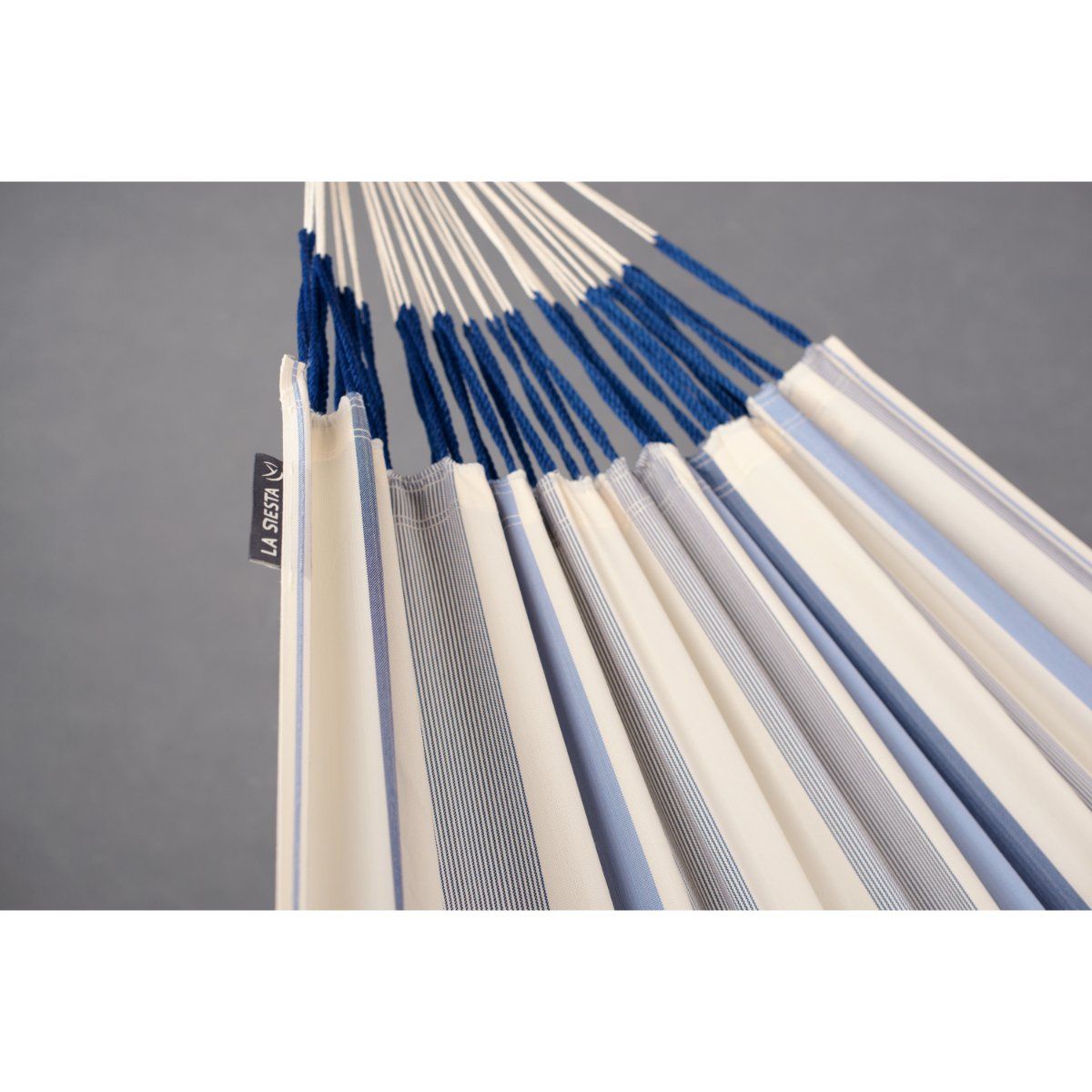 Blue and White Fabric Hammock