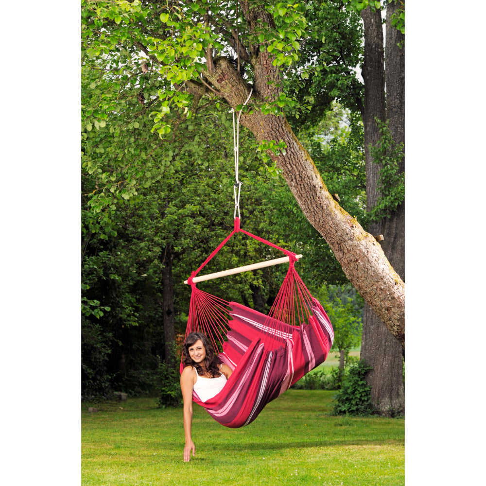 hammock chair hung from trees