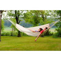 Large white cotton hammock for two