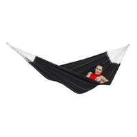 Black and white large cotton hammock