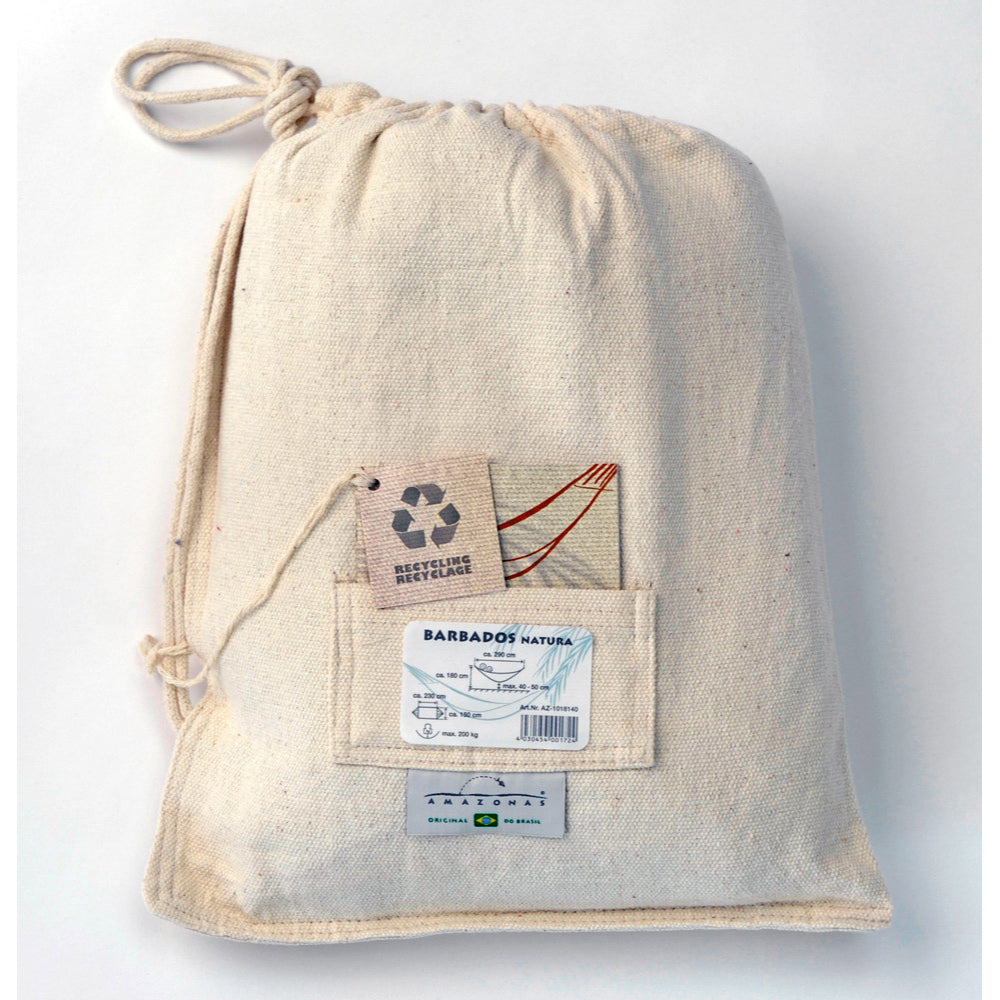 Hammock packaging recycled cotton