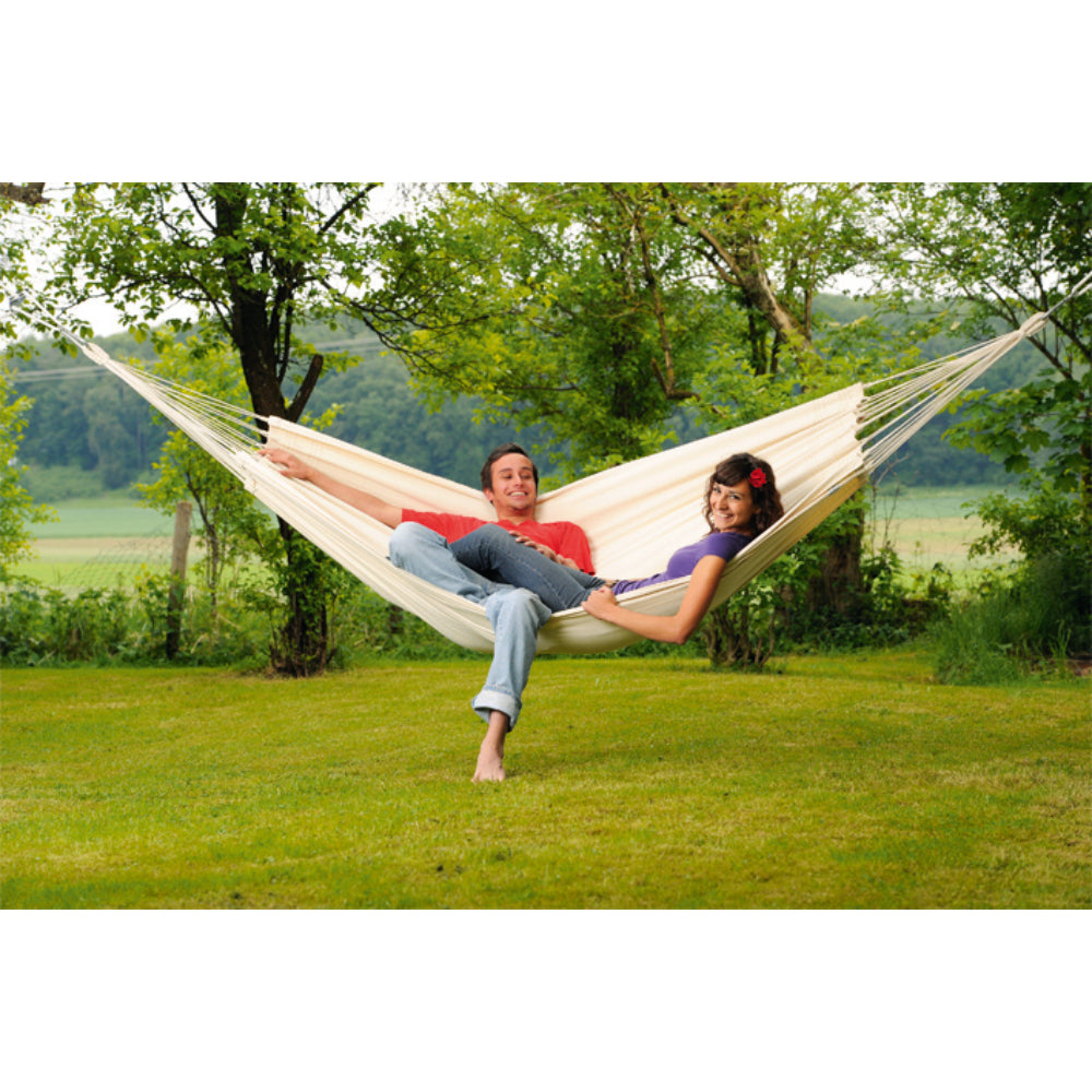 Hammock white - outdoors in garden