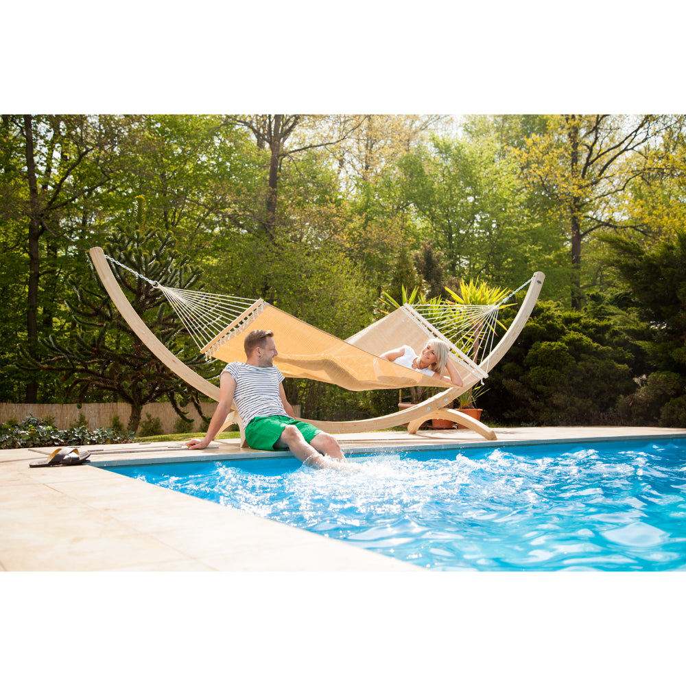 Curved Wooden Hammock Stand - Spruce