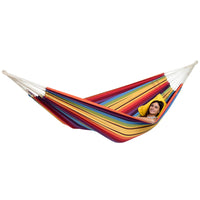 Rainbow colour Brazilian fabric hammock